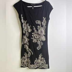 I.N.C Elegant Black Floral Dress